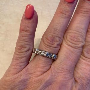 Judith Ripka silver Diamonique band